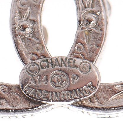 Chanel Crystal CC Earrings Silver 5 of 7