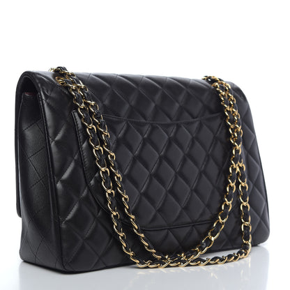 Chanel Lambskin Quilted Maxi Single Flap Black 3 of 12