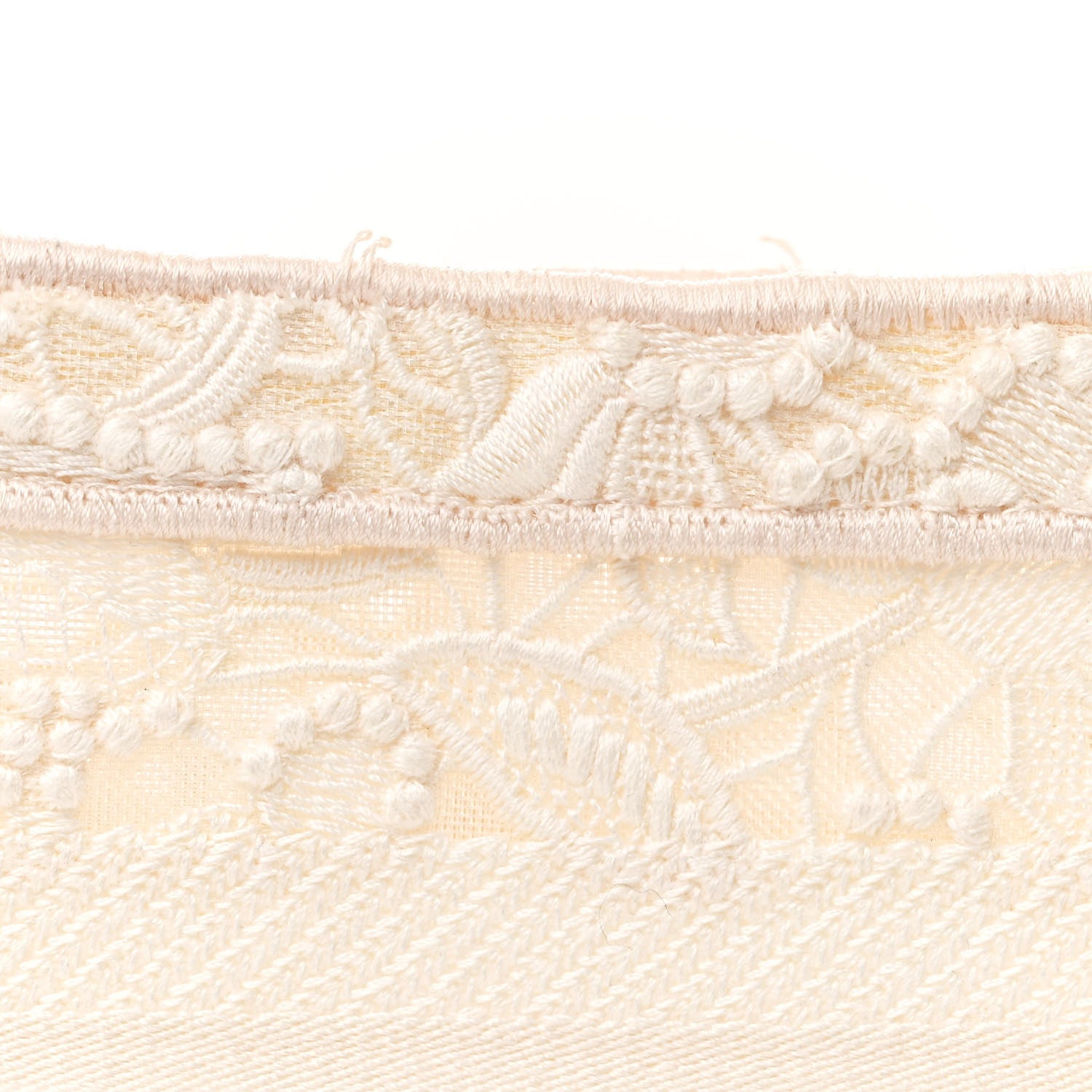 Christian Dior Transparent Embroidered Mesh Macrame Mini Book Tote White 8 of 12