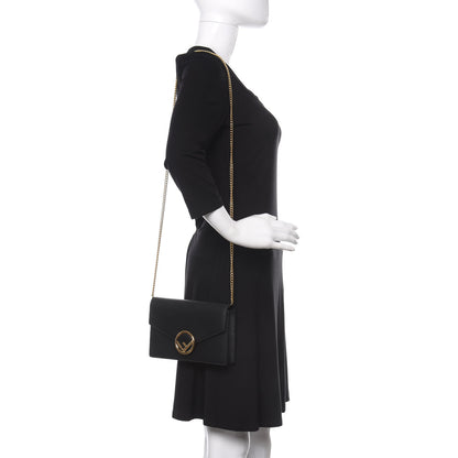 Fendi Vitello Cruise F is Fendi Medium Envelope Wallet on Chain Black 2 of 10