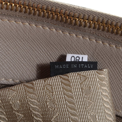 Prada Saffiano Lux Large Double Zip Tote Pomice 10 of 10