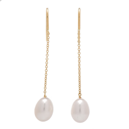 Tiffany 18K Yellow Gold Elsa Peretti Pearls By The Yard Drop Earrings 1 of 4