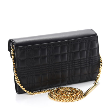 Burberry Lambskin Quilted Wallet With Detachable Strap Black 3 of 10