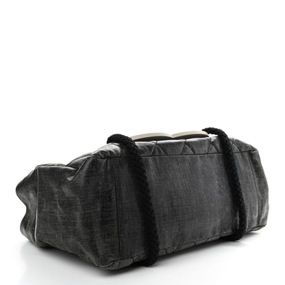 Chanel Coated Canvas Large CC Yacht Tote Black White 3 of 12