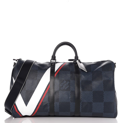 Louis Vuitton Damier Cobalt America's Cup Regatta Keepall Bandouliere 55 1 of 14