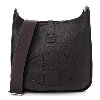 Hermes Taurillon Clemence Evelyne III GM Raisin 1 of 14