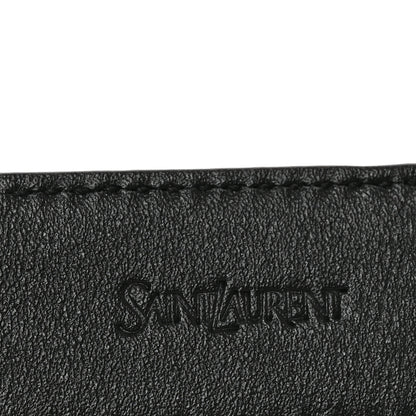 Saint Laurent Smooth Calfskin Lacquered La 66 Buckle Belt 100 40 Hot Wine 3 of 4