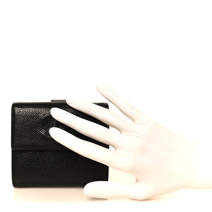 Chanel Caviar Timeless CC Compact French Wallet Black 2 of 12