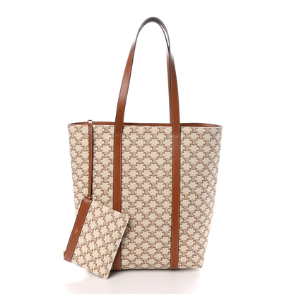 Celine Triomphe Canvas Calfskin Museum Bag White 3 of 10