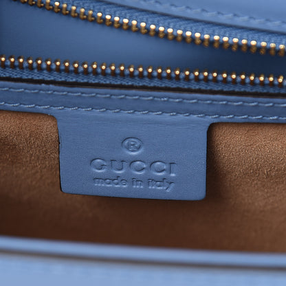 Gucci Calfskin Small Sylvie Shoulder Bag Clear Sky Blue 7 of 13