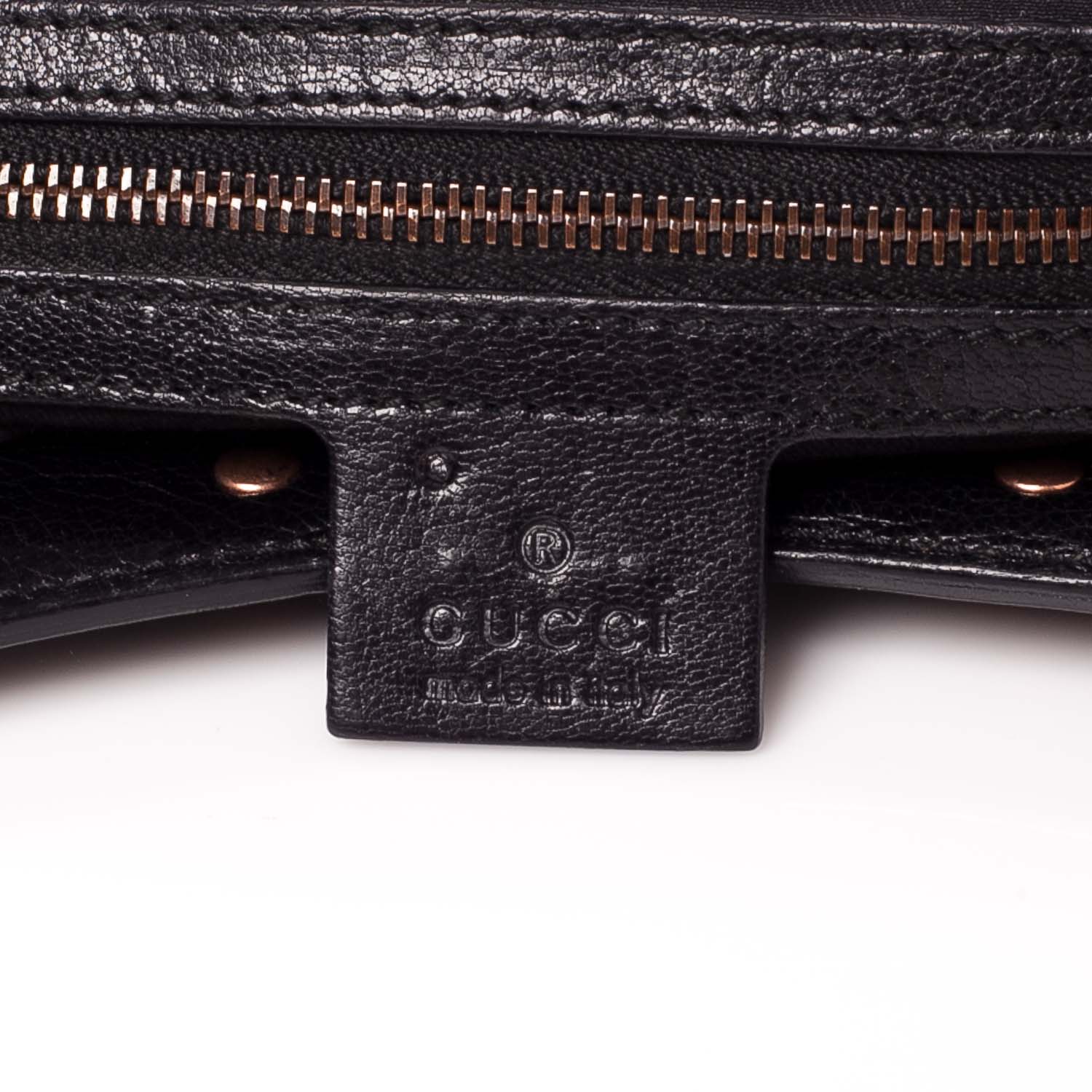 Gucci Leather Bamboo Handle Bag Black 6 of 8