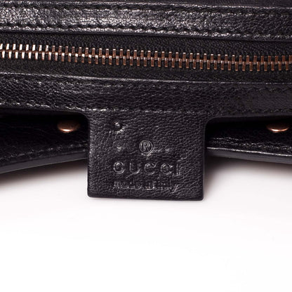 Gucci Leather Bamboo Handle Bag Black 6 of 8