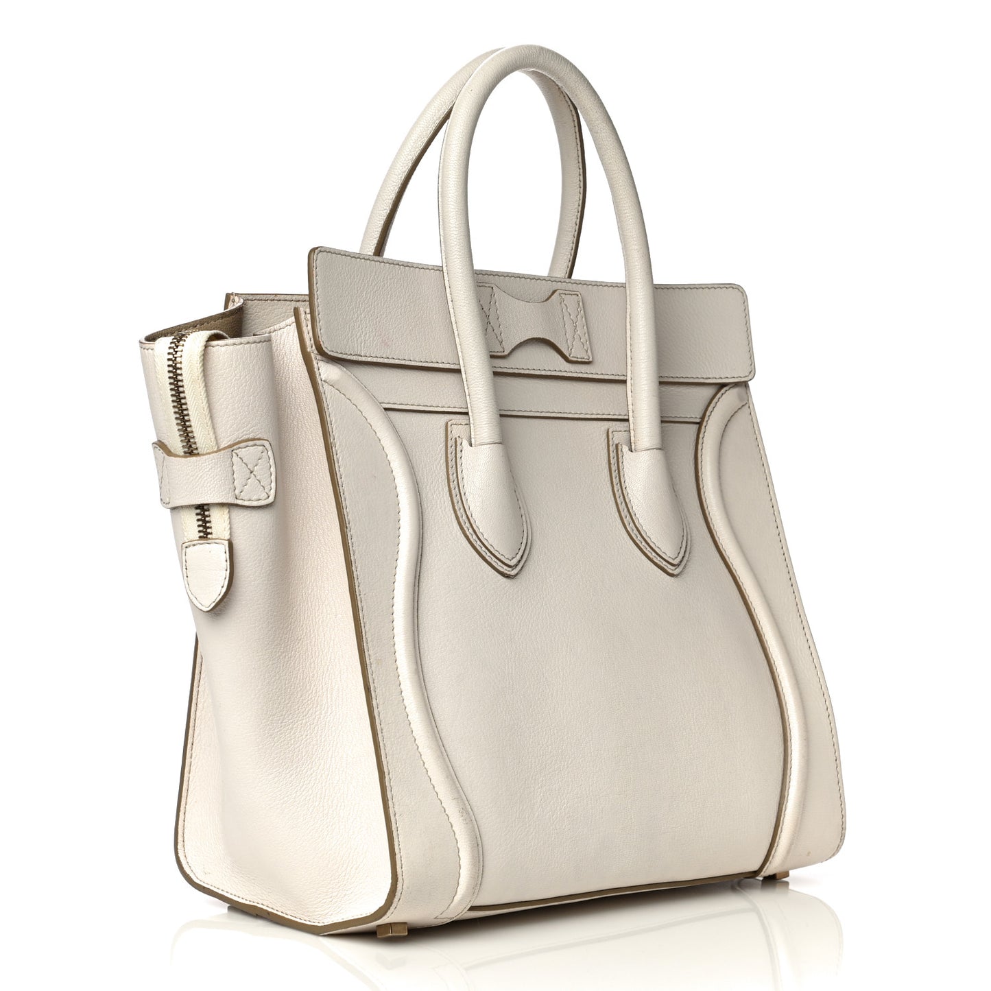 Goatskin Mini Luggage White