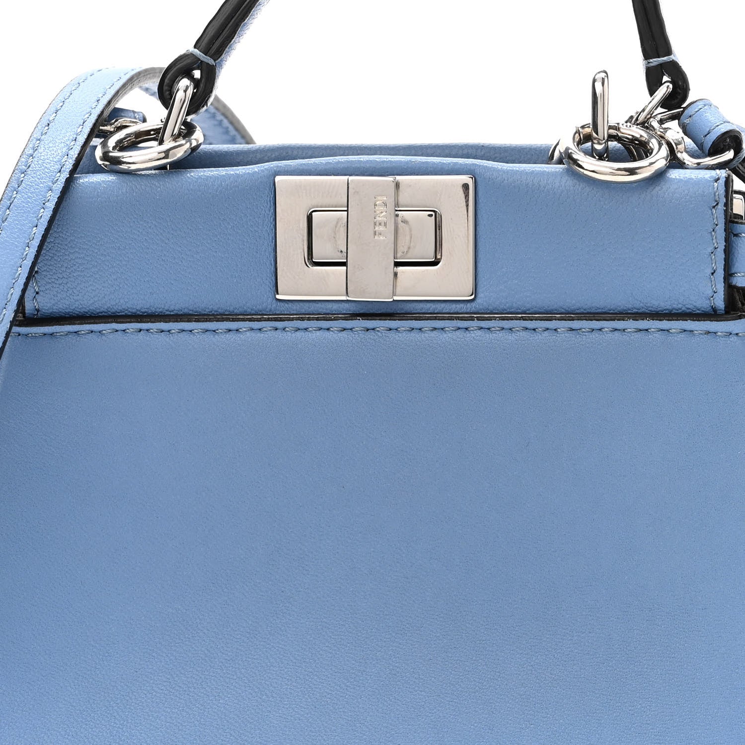 Fendi Shiny Nappa Micro Peekaboo Iconic Satchel Nebula 8 of 10