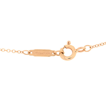 Tiffany 18K Rose Gold Diamond Mini Open Circle Pendant Necklace 5 of 6