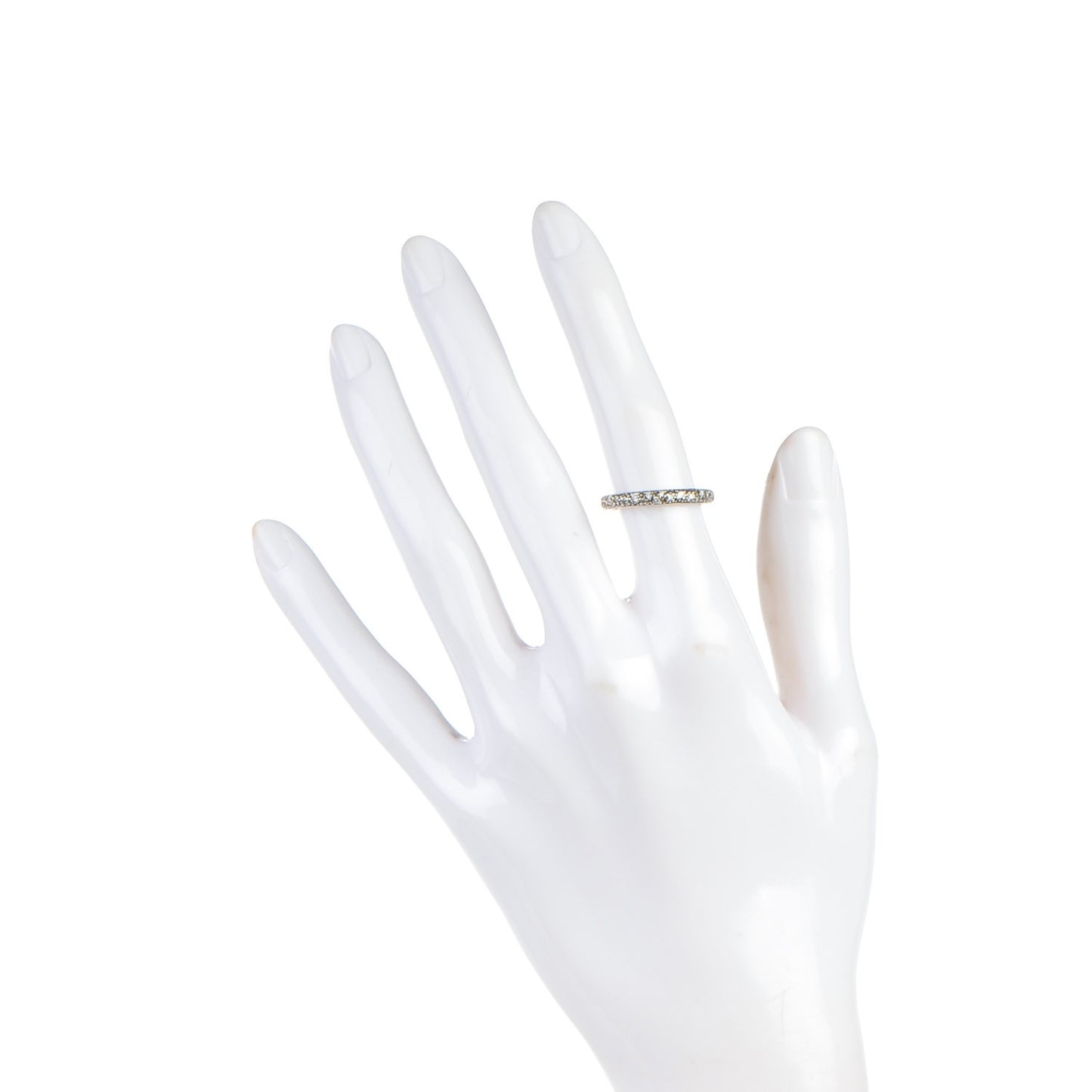 Sterling Silver Diamond 3mm Midnight Melange Band Ring 48.5 4.75