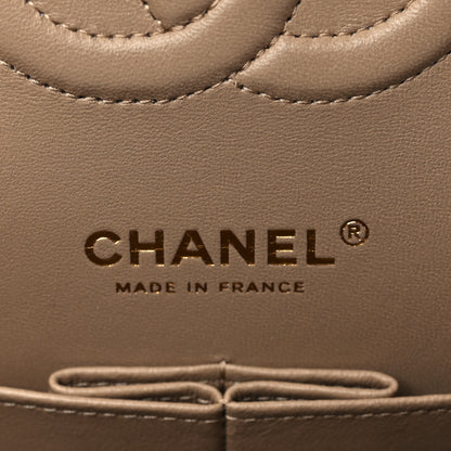 Chanel Iridescent Caviar Quilted Medium Double Flap Dark Beige 6 of 10