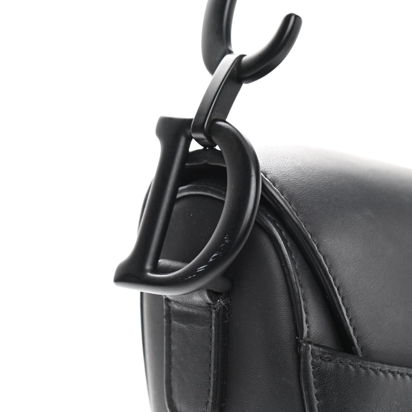 Ultra Matte Calfskin Saddle Bag Black