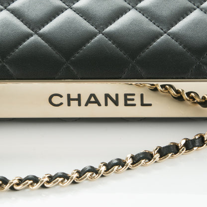 Chanel Lambskin Quilted Trendy CC Wallet On Chain WOC Black 6 of 10