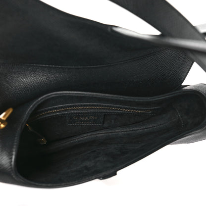 Christian Dior Grained Calfskin Saddle Bag Black 5 of 10