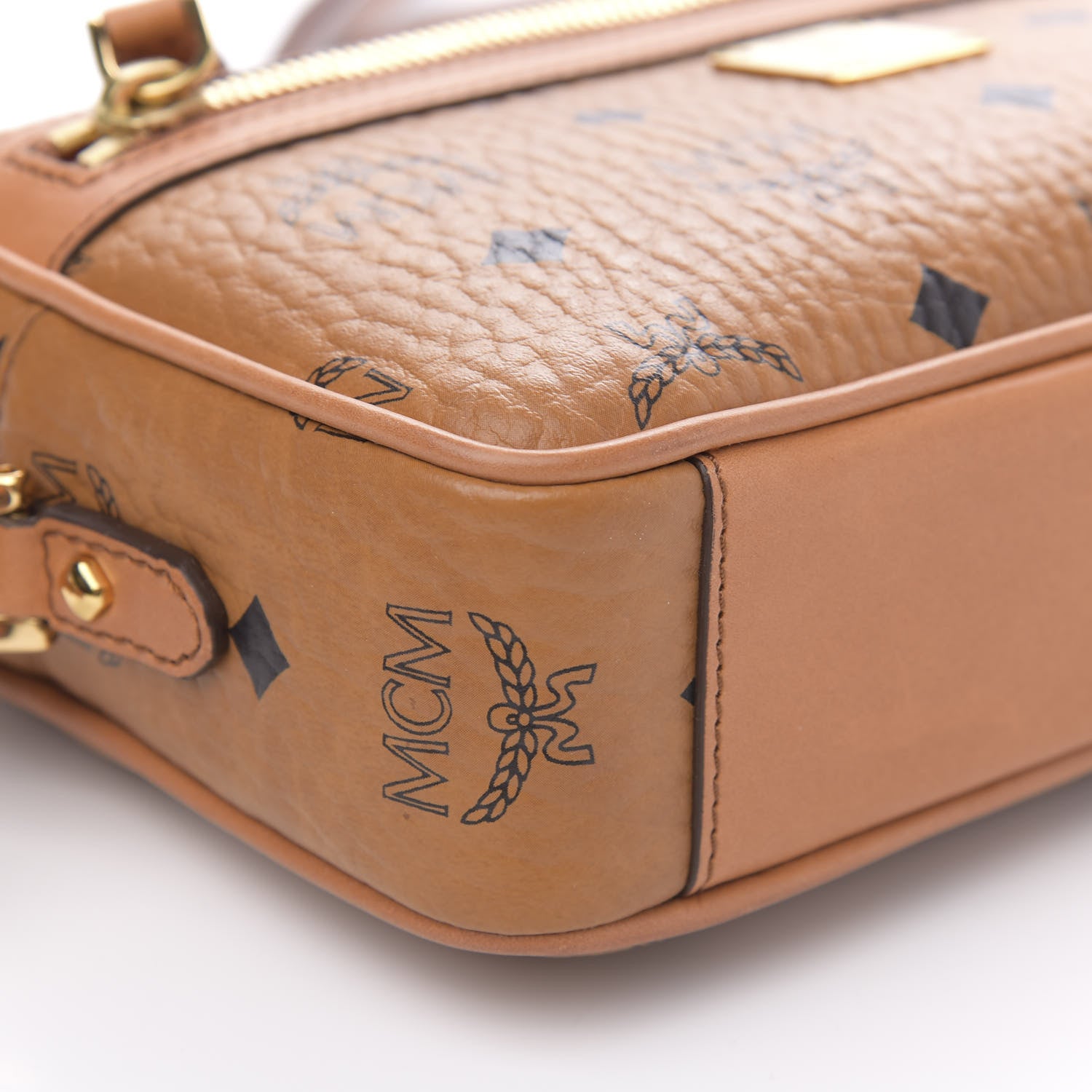 MCM Visetos Heritage Crossbody Bag Cognac 8 of 10