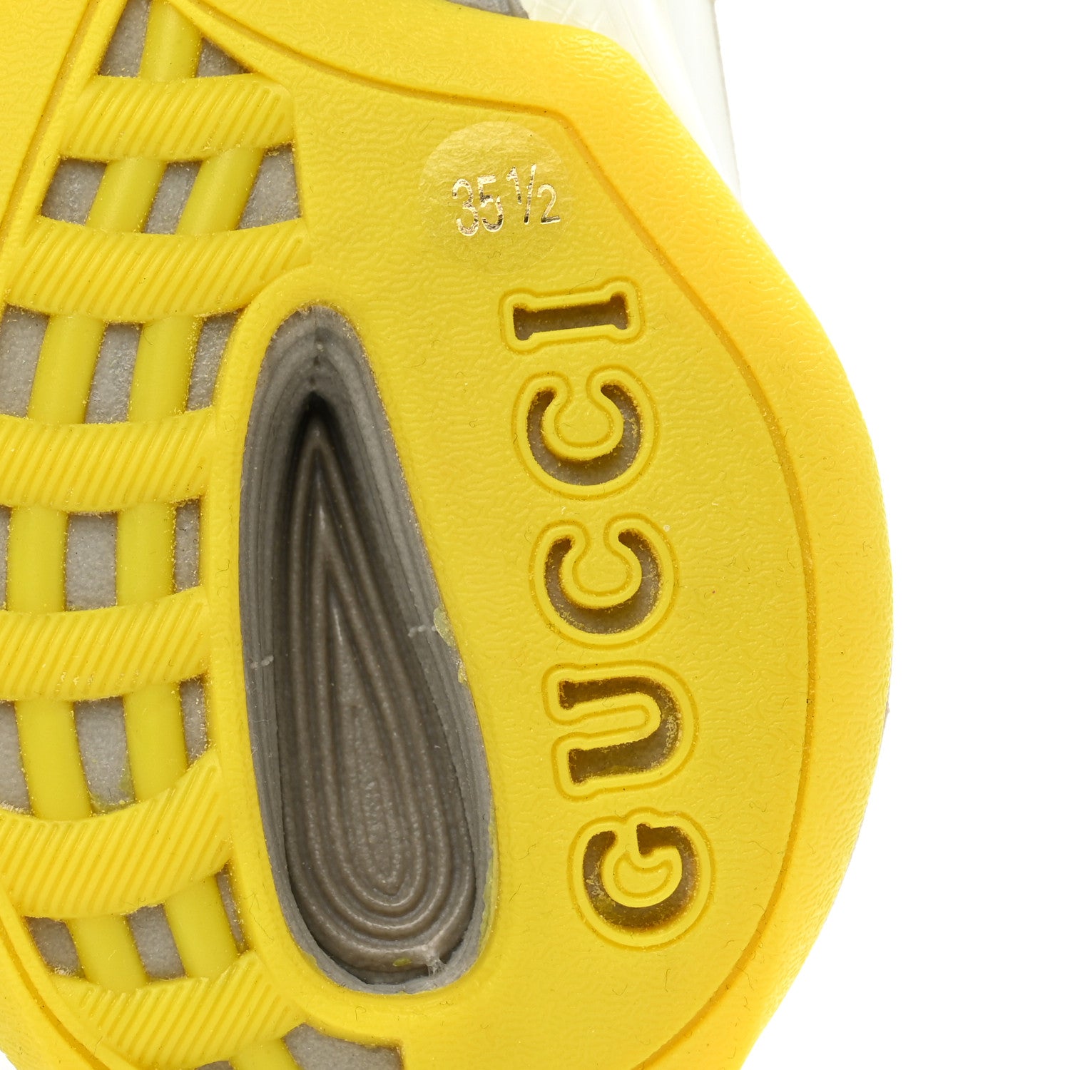 Gucci Technical Knit Fabric Waves Womens Gucci Run Sneakers 35.5