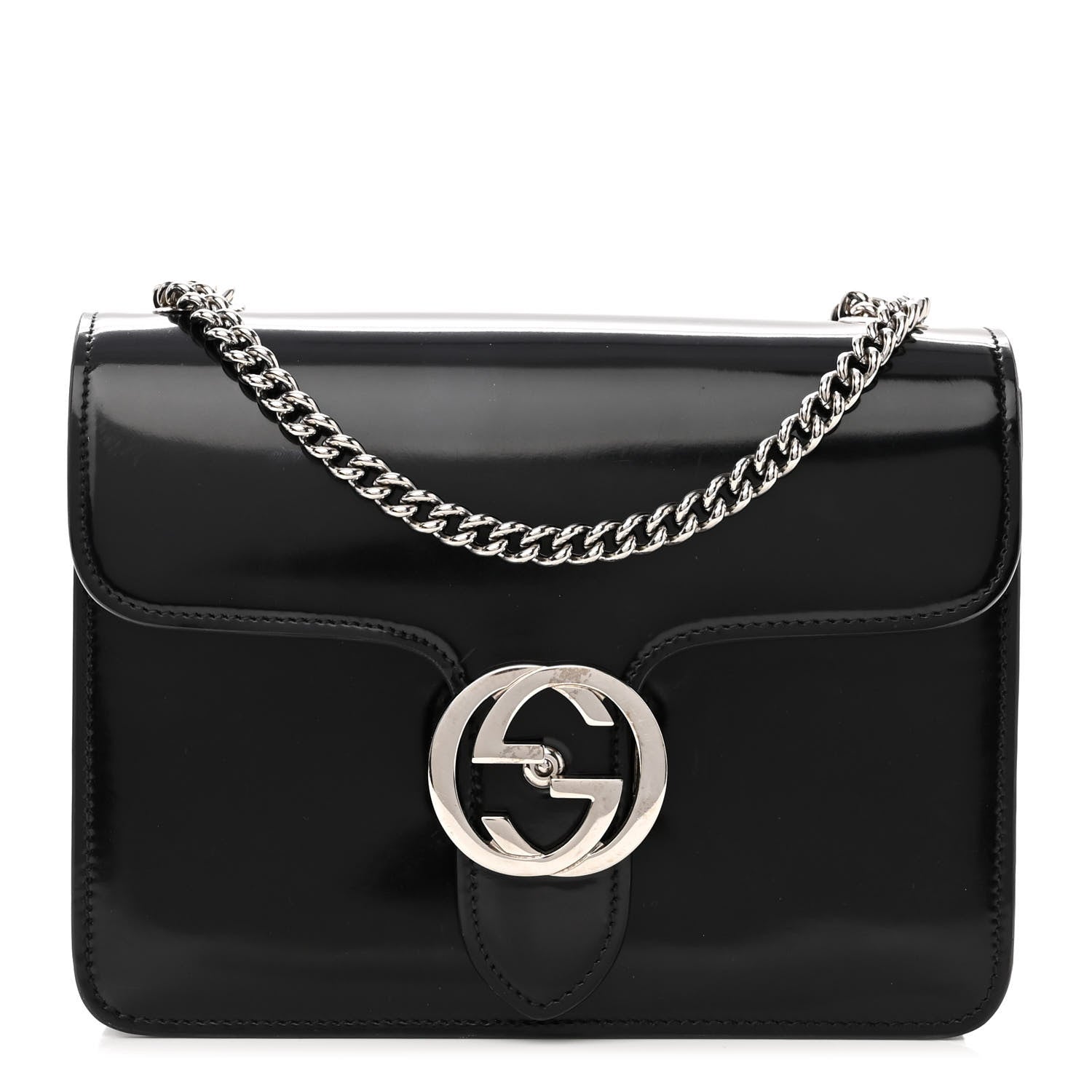 Gucci Shade Lux Calfskin Small Interlocking G Shoulder Bag Black 1 of 10
