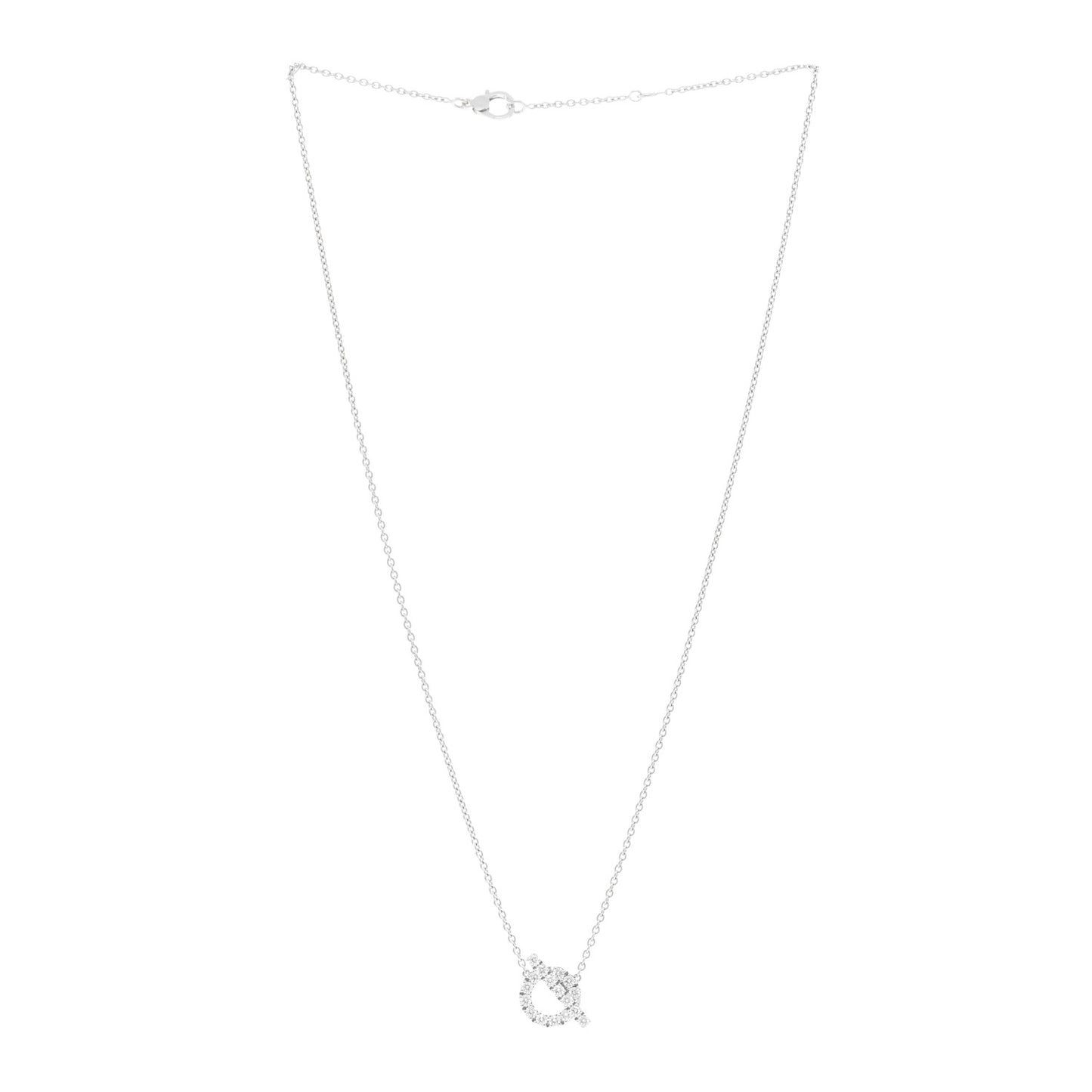 18K White Gold Diamond Finesse Pendant Necklace