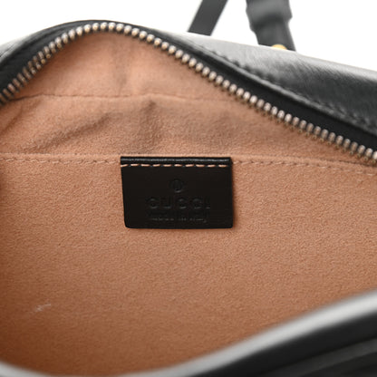Gucci Calfskin Matelasse Small GG Marmont Chain Shoulder Bag Black 6 of 9