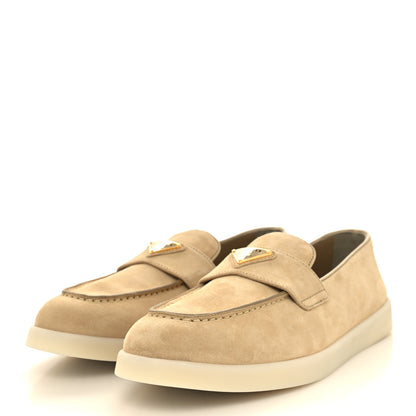 Prada Suede Saint Tropez Loafer 39 Ecru 3 of 9