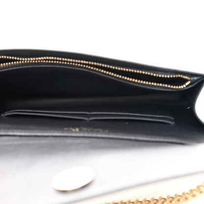 Christian Dior Patent Micro-Cannage Diorama Wallet on Chain Pouch White 5 of 16