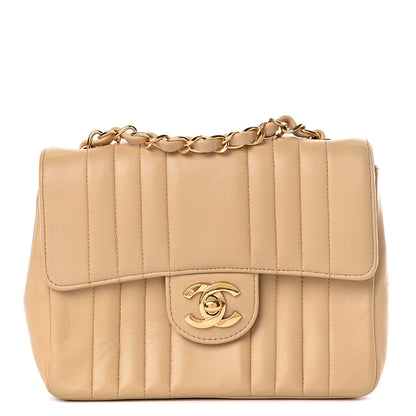 Chanel Lambskin Vertical Quilt Mini Square Flap Beige 1 of 16