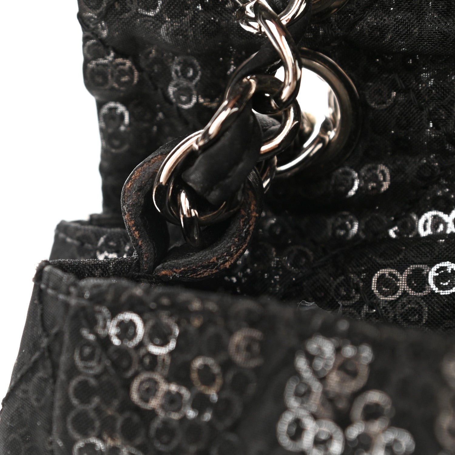 Chanel Hidden Sequin Maxi Flap Black 10 of 11