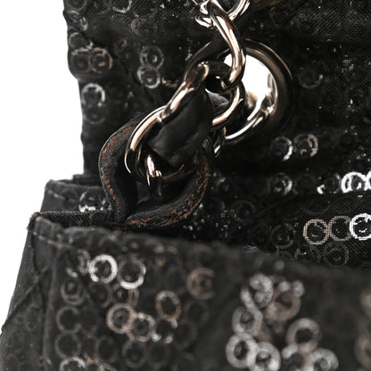 Chanel Hidden Sequin Maxi Flap Black 10 of 11
