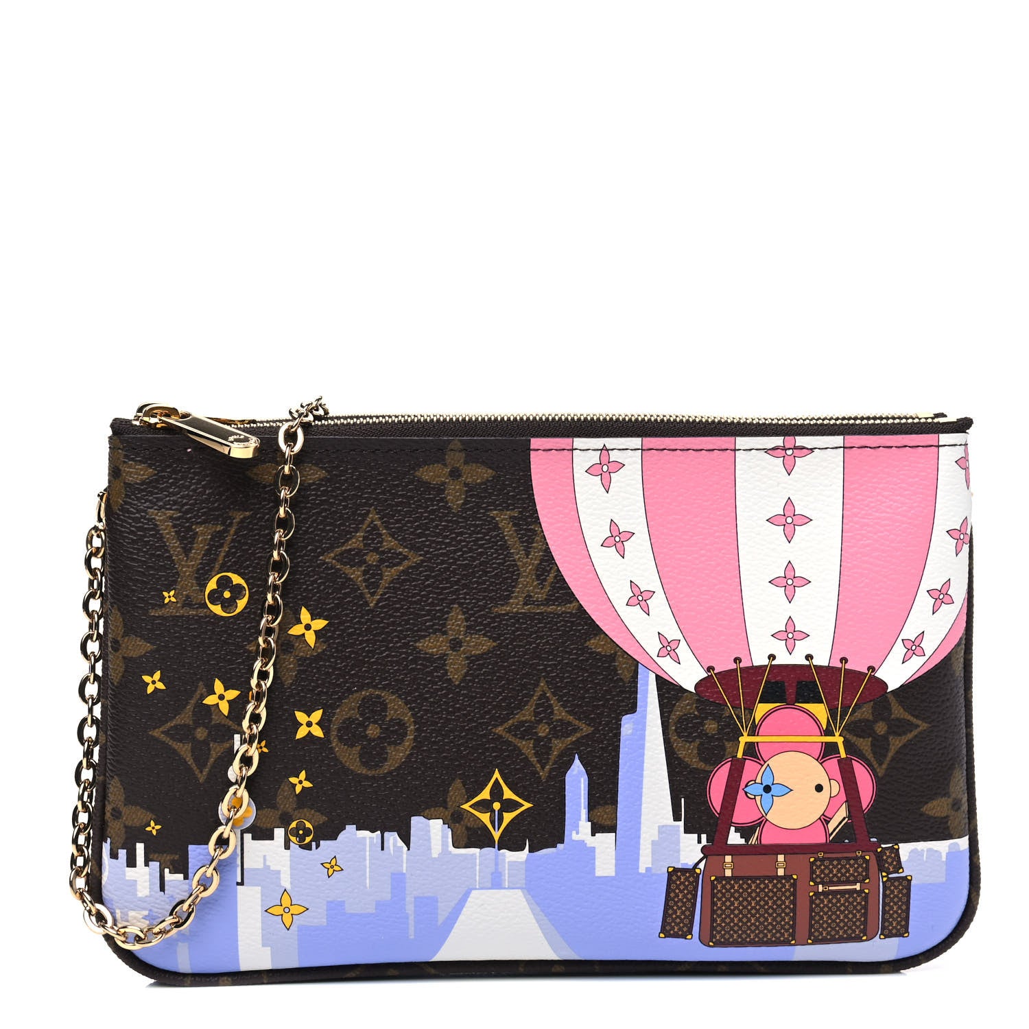 Louis Vuitton Monogram 2019 Christmas Animation Double Zip Pochette 1 of 4