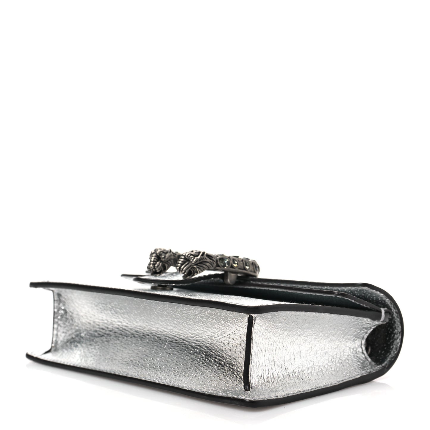 Metallic Calfskin Super Mini Dionysus Shoulder Bag Silver