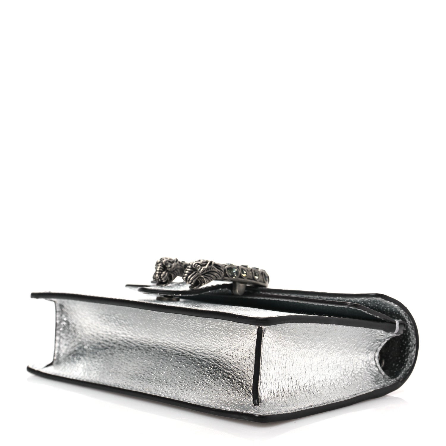 Gucci Metallic Calfskin Super Mini Dionysus Shoulder Bag Silver 6 of 6