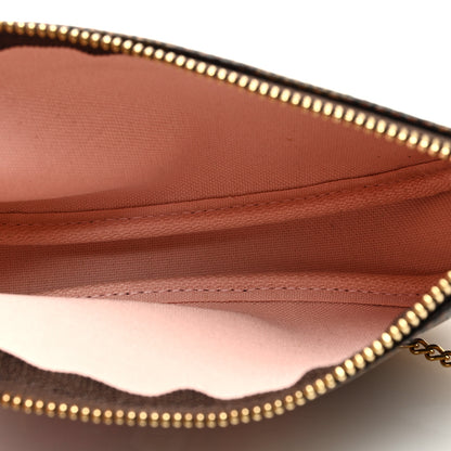 Louis Vuitton Damier Ebene 2020 Christmas Animation Big Wheel Mini Pochette Accessories Rose Ballerine 5 of 10