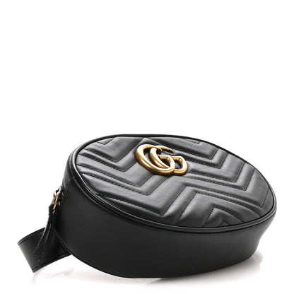 Gucci Calfskin Matelasse GG Marmont Belt Bag 95 38 Black 4 of 10