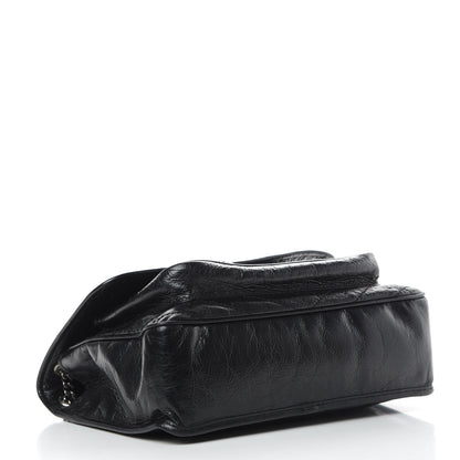 Saint Laurent Crinkled Calfskin Matelasse Monogram Large Niki Chain Satchel Black 4 of 12