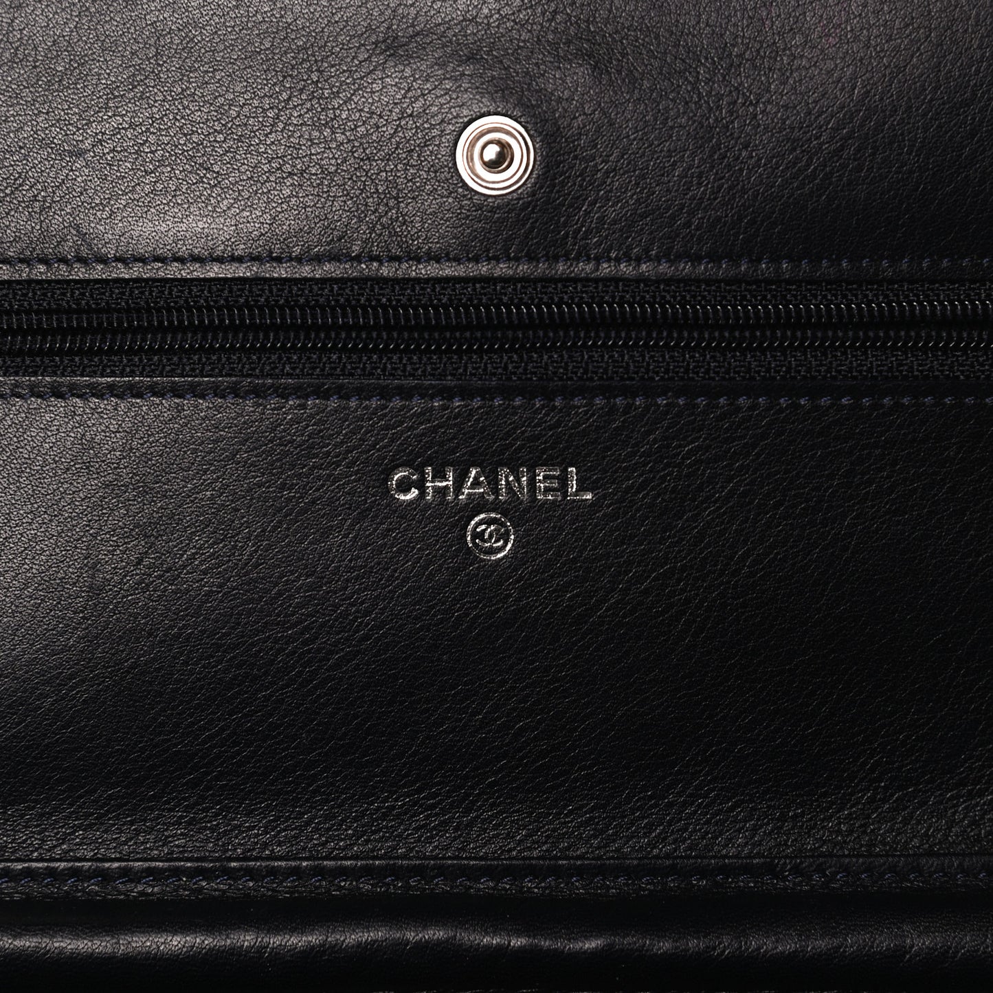 Aged Calfskin Quilted Reissue Wallet On Chain WOC Navy