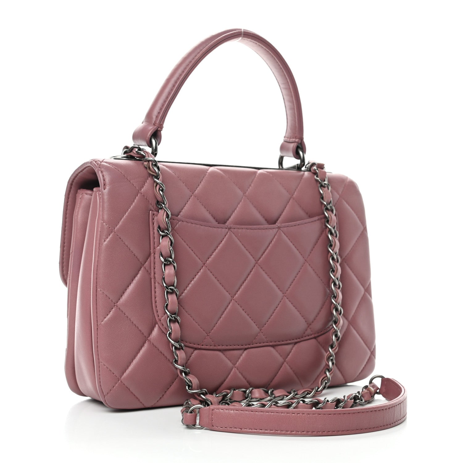 Chanel Lambskin Quilted Small Trendy CC Dual Handle Flap Bag Purple 2 of 4