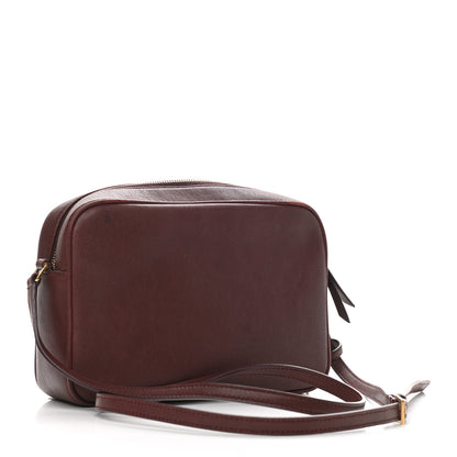 Saint Laurent Lambskin Monogram Lou Camera Bag Burgundy 3 of 14