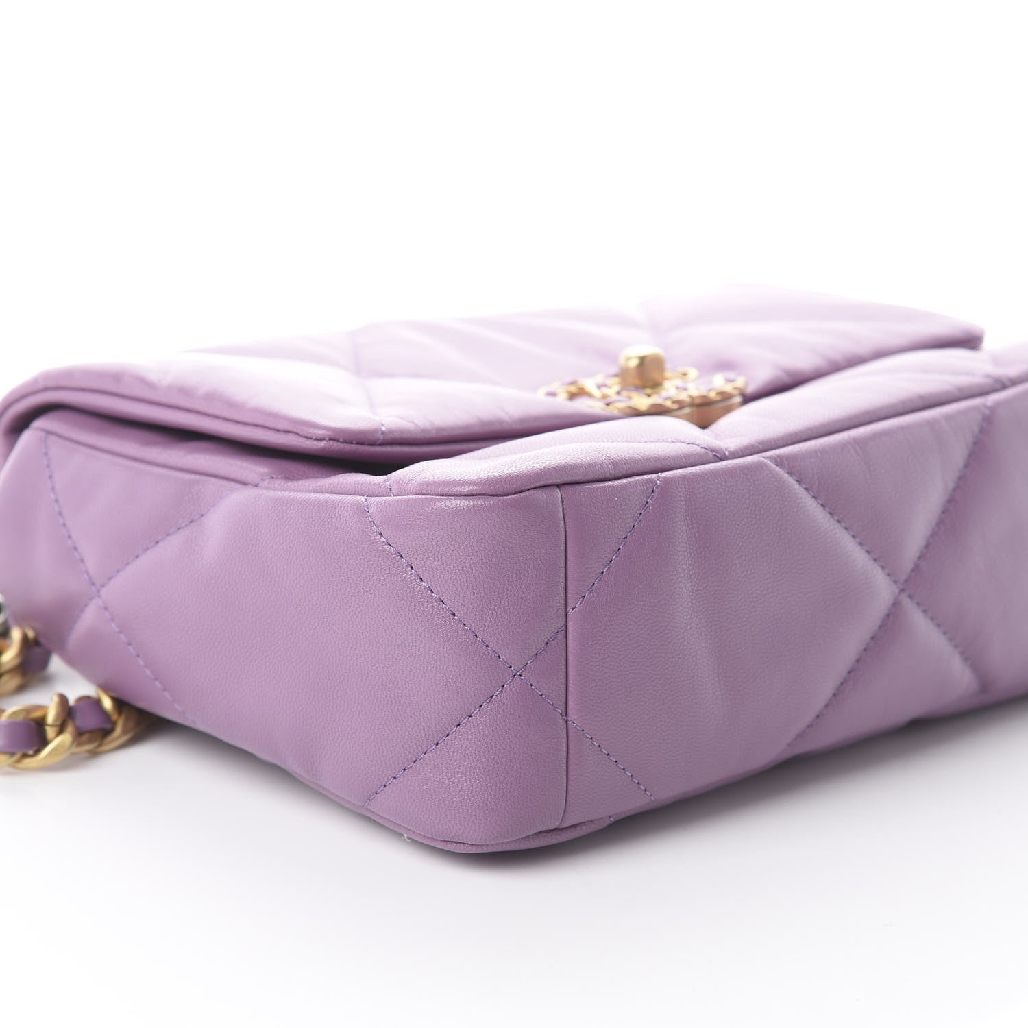 Chanel Goatskin Quilted Medium 19 Flap Violet Purple 5 of 8