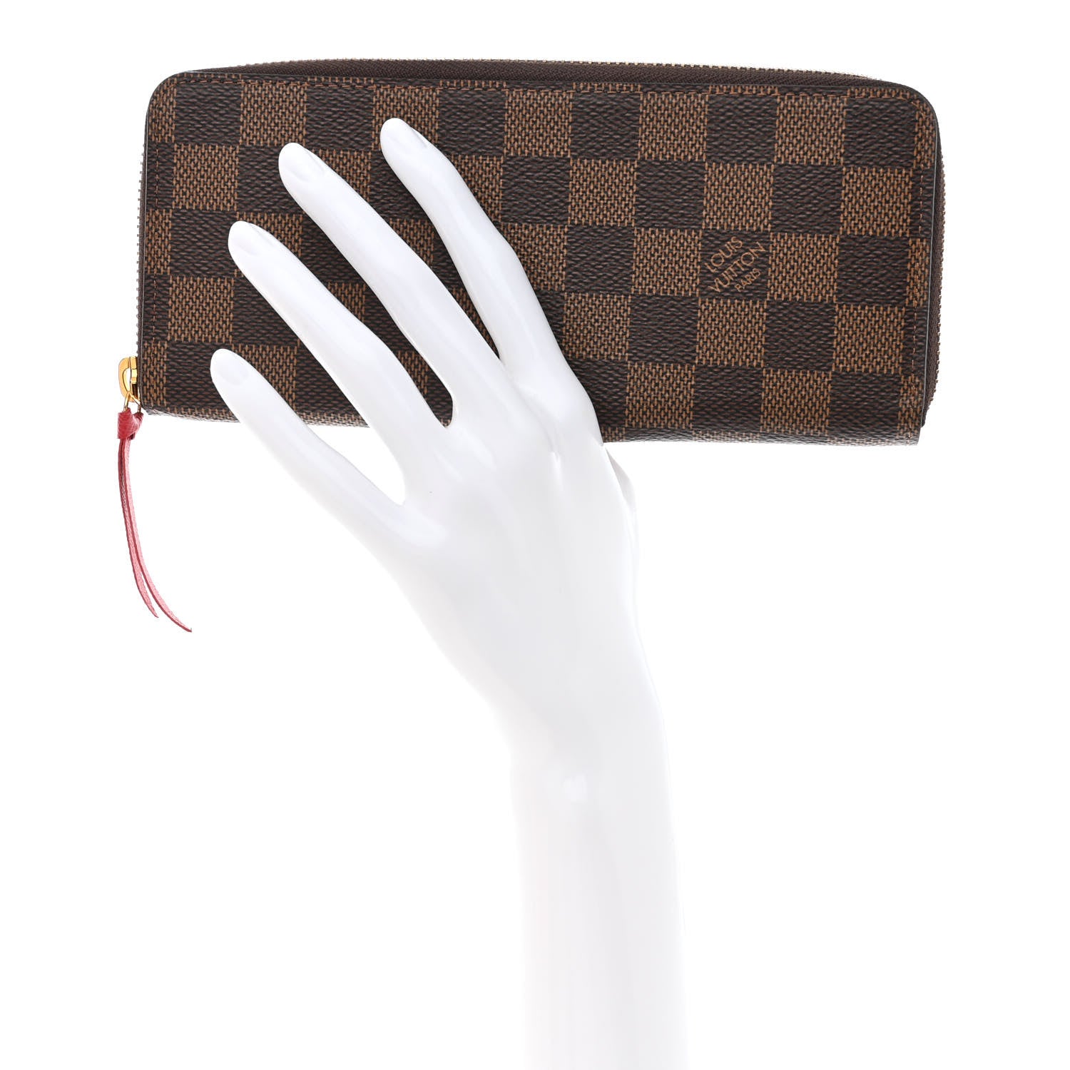 Louis Vuitton Damier Ebene Clemence Wallet Cherry 2 of 7