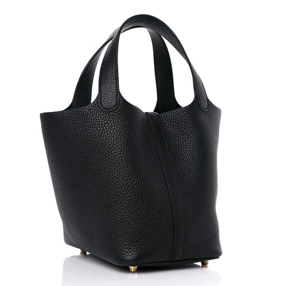 Hermes Taurillon Clemence Picotin Lock 18 PM Black 3 of 11