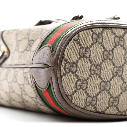Gucci GG Supreme Monogram Web Small Ophidia Bucket Bag Brown 9 of 10