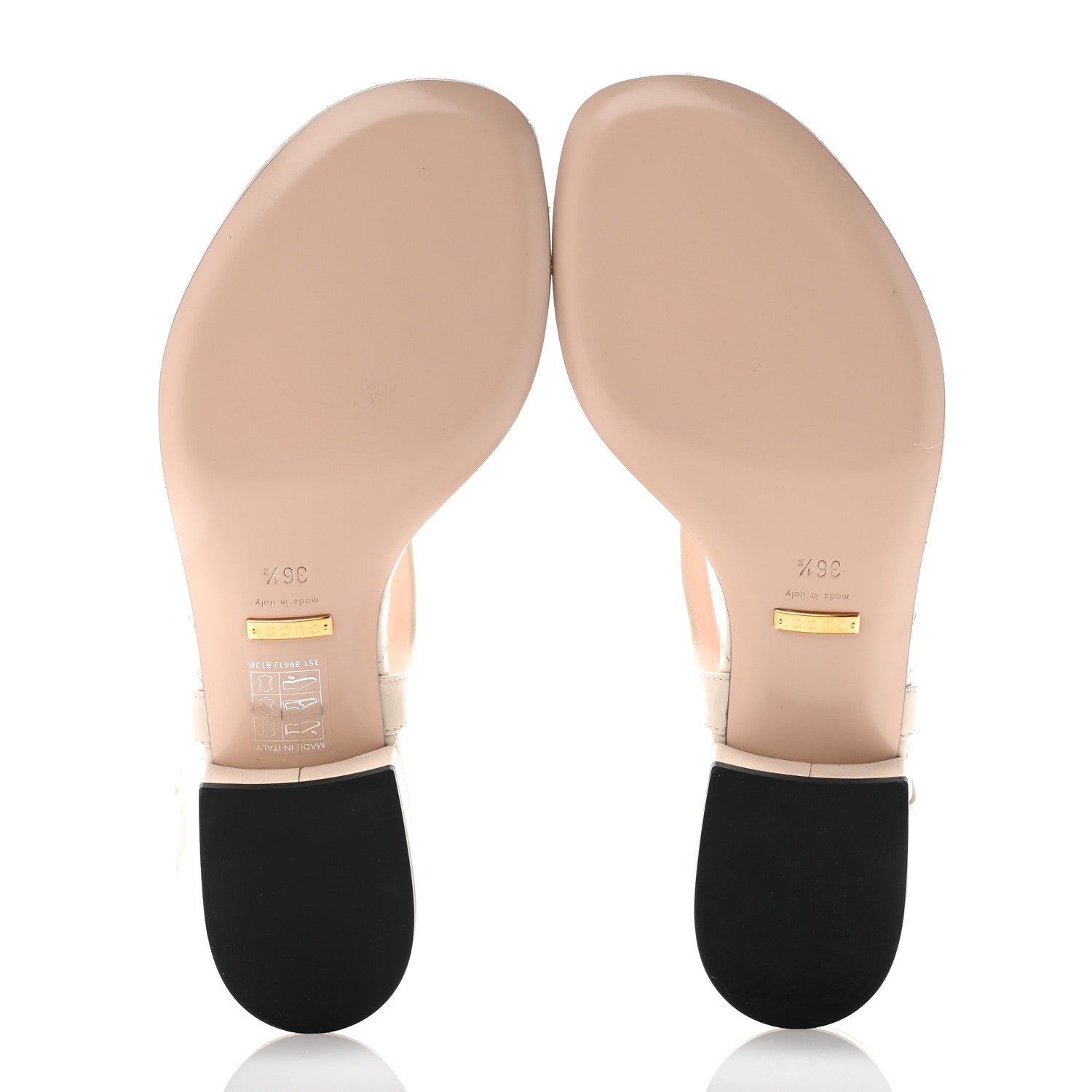Gucci Nappa Matelasse Double G 35mm Thong Sandals 36.5 Mystic White 5 of 8