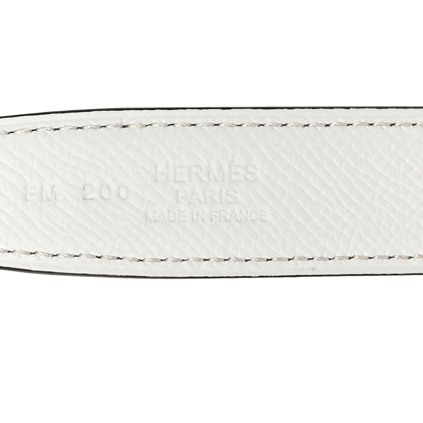 Swift Epsom 24mm H Cursives Belt 85 White Etoupe