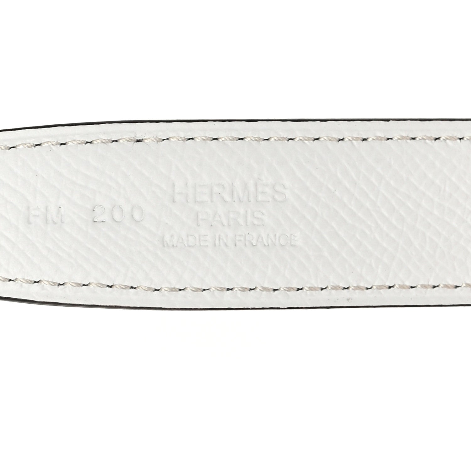 Hermes Swift Epsom 24mm H Cursives Belt 85 White Etoupe 5 of 7